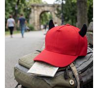 Cappellino da baseball con corna da diavolo - Cappello parasole regolabile