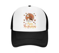Cappellino da Baseball con Scritta Tacchino Beagle Cane Felice Halloween Giorno del Ringraziamento Cappellino da Baseball Unisex Estivo Regolabile in Rete Hip Hop