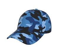 Cappellino da Baseball con Stampa Mimetica Blu e Alba, Cappellino da papà Regolabile, Cappellino da Camionista Casual, Cappellino da Sole alla Moda, Cappellino da Corsa Casual