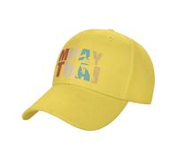 Cappellino da Baseball con Visiera,Classic Cappello Piatto Muay Thai Word with Silhouette Visiera Baseball per All'Aperto Ciclismo Sport