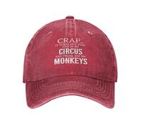 Cappellino da Baseball,Crap Turns out This is My Circus And These Are My Monkeys Cappello Piatto Classic,Casual Trucker Cappellino per Running Campeggio Adulto