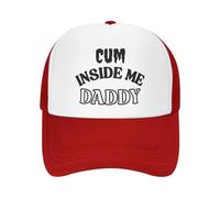 Cappellino da Baseball Cum Inside Me Daddy per Uomo e Donna, Divertente Cappello da Camionista Nero