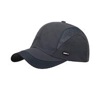 Cappellino da baseball da donna e uomo, alla moda, design combinato, per esterni, protezione UV e traspirante, per trekking e tutti i giorni, comodo e leggero, regolabile, grigio scuro, Taglia unica