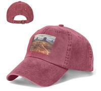 Cappellino da baseball da golf, cappello da papà, regolabile, cappello da sole con paesaggio di Monument Valley, cappello da camionista per uomo e donna, nero, Rosso, taglia unica
