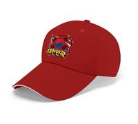 Cappellino da Baseball da Uomo Recognition con Corea del Sud Bandiera Nazionale Regolabile Taglia Unica Cappello Sportivo Leggero Traspirante con Fascia Assorbi Sudore Coppa del Mondo