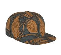 Cappellino da baseball da viaggio sportivo con linee gialle | Cappello regolabile a tesa piatta | Cappello da sole unisex