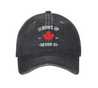 Cappellino da Baseball Estivo Estate Elbows Up Never 51 Canada EST 1867" con Protezione Solare, Lavabile, da Camionista, da Donna, da Uomo, da Tennis, da Skate, da Baseball