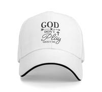 Cappellino da Baseball God Don't Play About Me per Uomo e Donna
