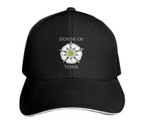 Cappellino da Baseball House of York New in The Rugby Snap Back Nero Uomo Donna Cappello