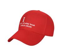 Cappellino da Baseball I Love U.S. 13-Star Boat (1912-1916) Trucker cap Unisex Cappello da Sole Estivo Vintage Trucker Berretto per Sport Badminton Tennis