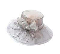 Cappellino da baseball in raso, per feste, uso quotidiano, matrimonio, tè, Grigio, Taglia unica