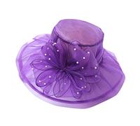 Cappellino da baseball in raso, per feste, uso quotidiano, matrimonio, tè, Viola, Taglia unica