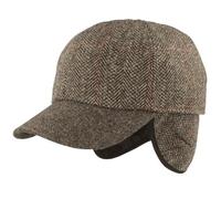 Cappellino da baseball invernale da uomo, cappello da baseball con protezione per le orecchie pieghevole, in lana con design a spina di pesce e fodera trapuntata