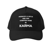 Cappellino da Baseball Maglietta con Citazione Savage Karma - La Vendetta è Una Stronza e Il Suo Nome da spogliarellista è Karma. Cappellino Snapback per Allenamento in Palestra.