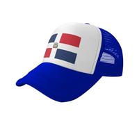 Cappellino da baseball nero con rete stampata della Repubblica Dominicana, cappello da sole, adatto per fitness, escursionismo e viaggi