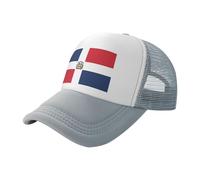 Cappellino da baseball nero con rete stampata della Repubblica Dominicana, cappello da sole, adatto per fitness, escursionismo e viaggi