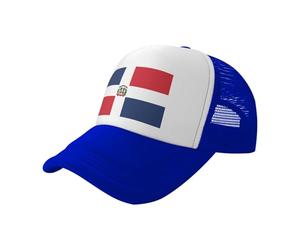 Cappellino da baseball nero con rete stampata della Repubblica Dominicana, cappello da sole, adatto per fitness, escursionismo e viaggi