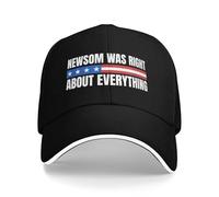 Cappellino da Baseball,Newsom Was Right About Everything Cappucci da Golf Casual,Classic Trucker Cappellino per Tennis Unisex Donna
