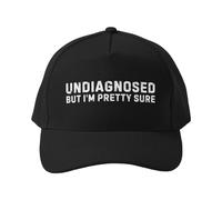 Cappellino da Baseball Non diagnosticato, ma Sono Abbastanza Sicuro Che Uomo Donna Cappello da Baseball Regolabile in Twill di Puro Cotone Nero