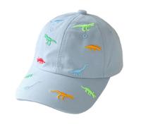 Cappellino da baseball per bambini e bambine, con ricamo a forma di dinosauro, regolabile, in cotone, con protezione UV, per l'estate, l'autunno, i bambini, per 2-6 anni, per bambini, Blu, Taglia