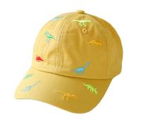 Cappellino da baseball per bambini e bambine, con ricamo a forma di dinosauro, regolabile, in cotone, con protezione UV, per l'estate, l'autunno, i bambini, per 2-6 anni, per bambini