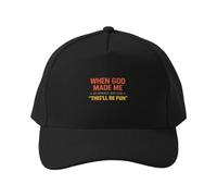 Cappellino da Baseball Quando Dio Mi ha Creato, ha Sorriso. Divertente, Sarcastico Umorismo Cristiano, Citazione sicura di sé, Cappellino da Campeggio Traspirante per l'uso Quotidiano.