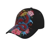 Cappellino da Baseball Regolabile con Drago Rosso per Uomo e Donna, Ideale per Il Tempo Libero.
