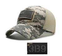 Cappellino da Baseball tattico Mimetico Grigio con Toppa USA con 2 Toppe