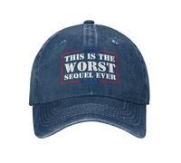 Cappellino da Baseball,This is The Worst Sequel Ever Cappello Piatto con Visiera,Traspirante Berretto da Baseball per Estate Donna Campeggio