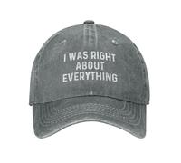 Cappellino da Berretto da Baseball I Was Right About Everything Cappellino