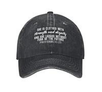 Cappellino da Berretto da Baseball She Is Clothed with Strength And Dignity Classic Cappello Trucker Traspirante Cappellino Berretto da Baseball per Estivo Tennis Uomo