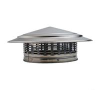 Cappellino da camino in metallo per camini e condotti di ventilazione (250 mm)