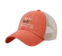 Cappellino da Camionista da Uomo alla Moda con Rete per L'Estate, Ideale per Chi AMA sigari e Whisky.
