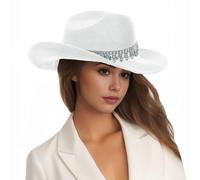 Cappellino da donna 2026 cilindro jazz per uomo e donna, cilindro west-cowboy, cappello da sposa, cappello da pescatore europeo e pazzo, cappello da pescatore all'aperto cappello estivo, Wh1, Taglia