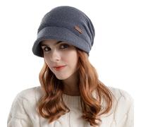 Cappellino da donna da esterno con design lavorato a maglia e fodere caldo orsac