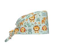 Cappellino Da Lavoro Babies Hand Draw Animals Assorbente Cappello Da Lavoro Traspirante Cappello Da Chef Per Veterinari Donna Uomo