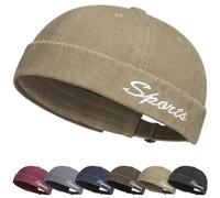 Cappellino da Portuale Uomo Donna Cappello da Marinaio Unisex Berretto Docker Brimless Cap Docker Hat Cappellino Senza Visiera Uomo Donna Cappello Portuale Berretto Commando Lavoro Cotone Docker cap