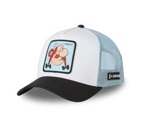Cappellino da Uomo e Donna, Asterix e Obelix, Berretto da Camionista, Regolabile con Snapback, Bianco/Nero/Azzurro, Taglia Unica