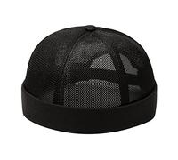 Cappellino da uomo in rete ad asciugatura rapida, regolabile, traspirante, per sport all'aperto, hip hop, spiaggia, per teste grandi, Nero , Taglia unica
