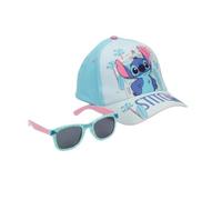 Cappellino e Occhiali da Sole Stitch Set Bambini Originale - Cappellino Infantile Regolabile e Occhiali da Sole UV400 Protezione Solare Design Stitch, Accessori Estate Bambino e Bambina