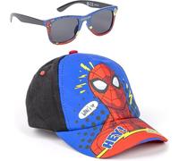 Cappellino e Occhiali Spiderman, Unisex, per Bambini, Design Originale, Regolabili e Leggeri, Ideali per L'Estate e Come Protezione Solare