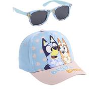 Cappellino e Occhiali Unisex Bluey per Bambini, Design Originale, Regolabili e Leggeri, Ideali per L'Estate e Come Protezione Solare