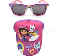 Cappellino e Occhiali Unisex per Bambini Gabby's Dollhouse, Design Originale, Regolabili e Leggeri, Ideali per L'Estate e per la Protezione Solare.