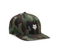 Cappellino flexfit fox head camo tech verde