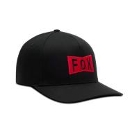 FOX Typeface Cappellino Flexfit, nero-rosso, taglia S M per maschi