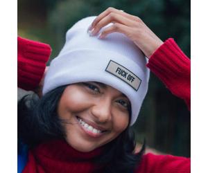 CAPPELLINO "FUCK OFF" BIANCO