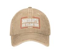 Cappellino in denim "Gli immigrati sono i benvenuti qui" Pro Immigrants