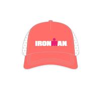 Cappellino ironman peak run trucker bianco corallo