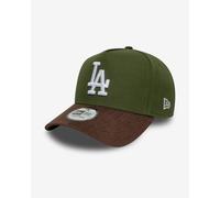 New Era - LA Dodgers E-frame - Cappellino verde con visiera in camoscio marrone a contrasto-Multicolore One Size