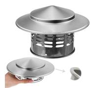 Cappellino Per Camino 11 Cm 16 Cm 20 Cm 25 Cm 30 Cm Comignolo Verticale Per Tetto In Acciaio Inox 304, Comignolo Cappello Per Stufe A Legna O Pellet Caldaie, Tappo Antipioggia(16 cm-6.3 in)
